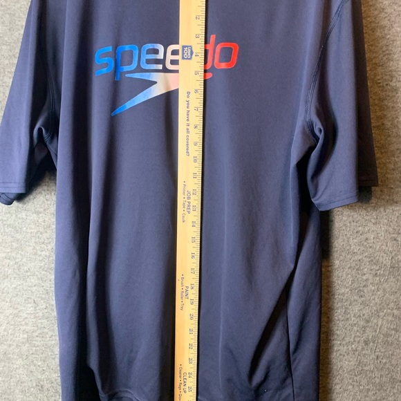 SPEEDO Mens Navy Logo Graphic Short Sleeve Crew Neck Shirt XL - Picture 3 of 9